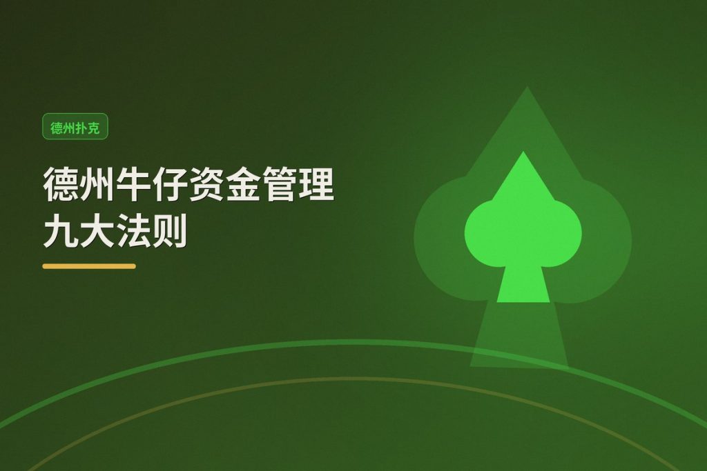 德州牛仔资金管理九大法则：让你的牌局走得更稳更远