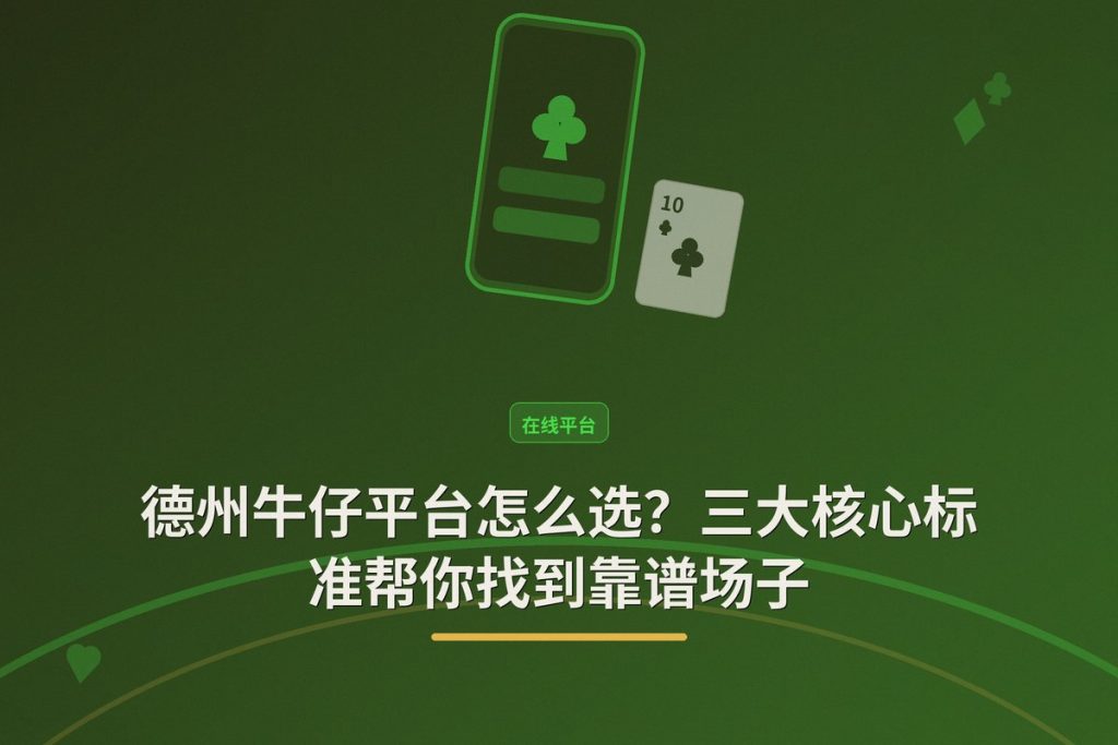 德州牛仔平台怎么选？三大核心标准帮你找到靠谱场子