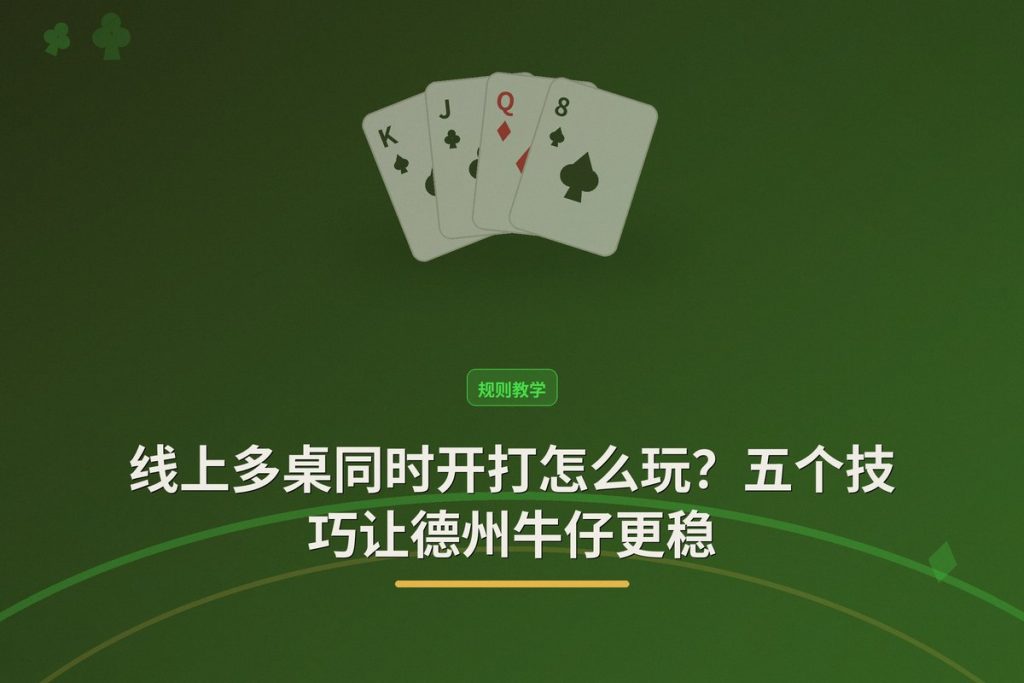 线上多桌同时开打怎么玩？五个技巧让德州牛仔更稳