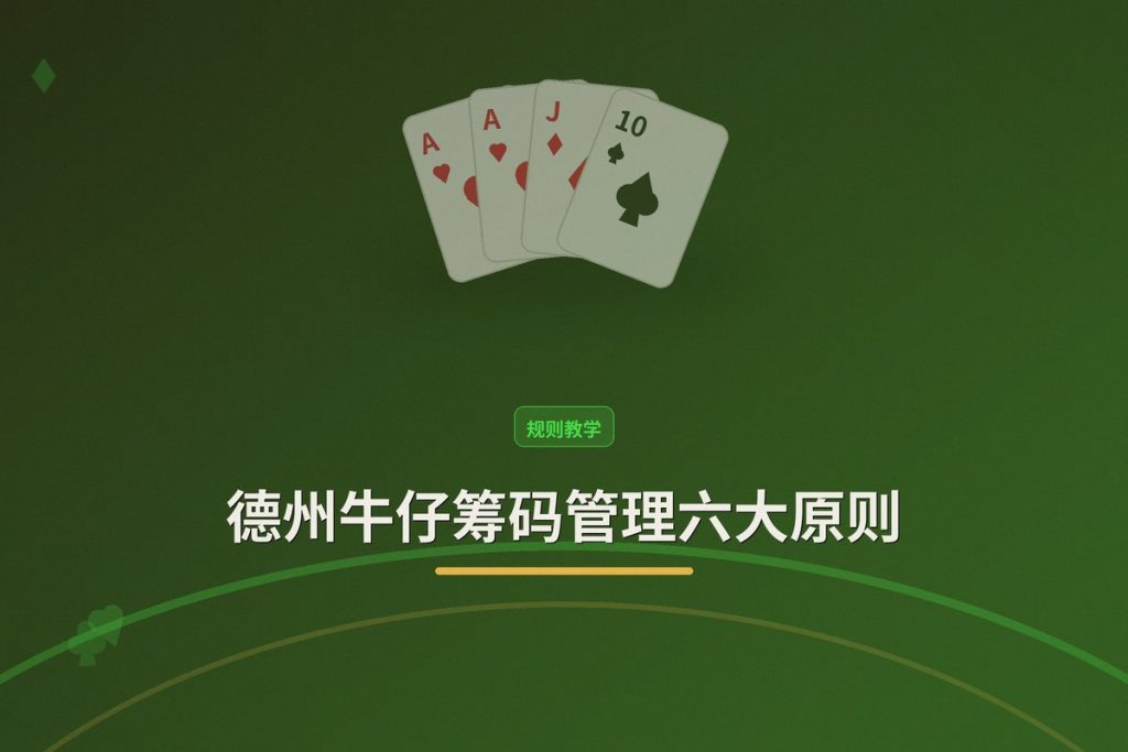 德州牛仔筹码管理六大原则：新手也能稳住筹码，稳步提升赢率