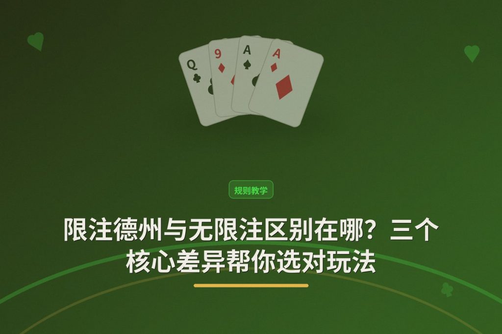 限注德州与无限注区别在哪？三个核心差异帮你选对玩法