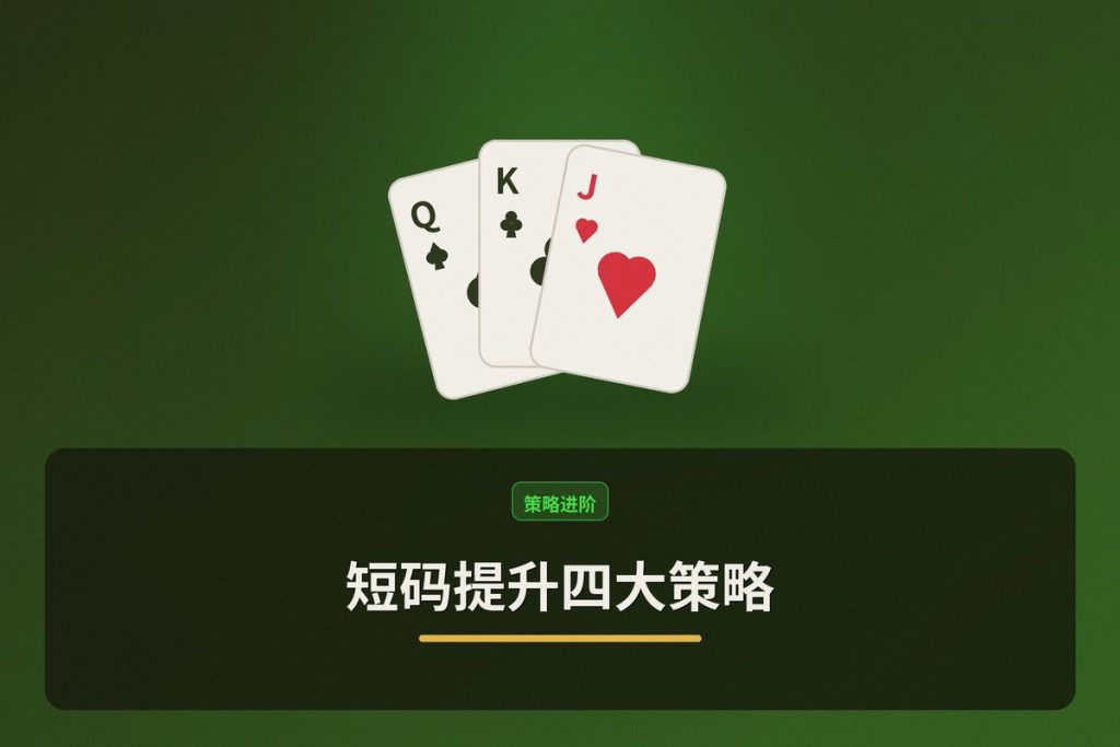 短码提升四大策略：德州牛仔短筹码怎么打更稳？